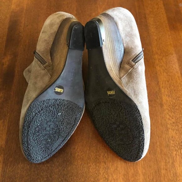 🍁🍂 Cute Vince Camuto Sand Colour Block Wedge Ankle-Boot Shoe - Picture 9 of 14